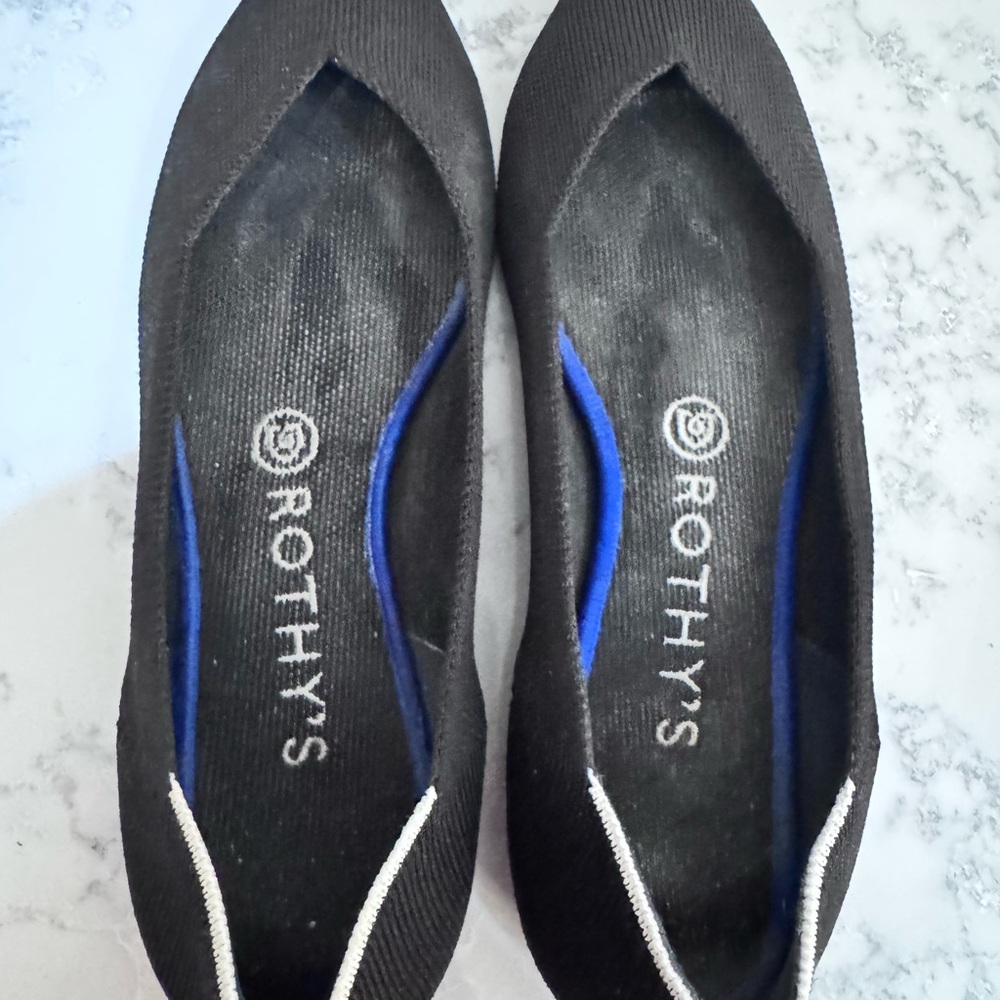Rothy's Black Flats Sleek Slip-On Loafers